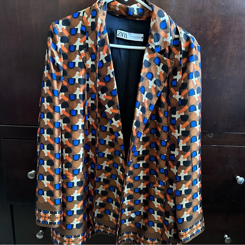 Zara Chic Patterned Blazer Only - image 5